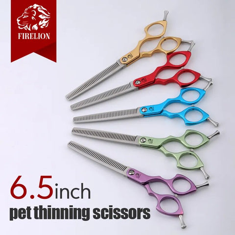  Professional Colorful Dog Grooming Cutting Scissors Pet Curved Scissors for Face