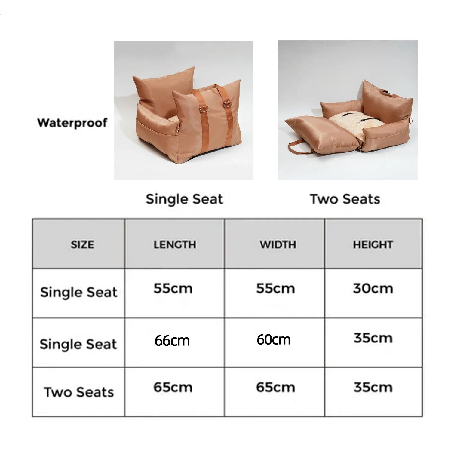 Pet Car Safety Seat Bed Pad Kennel Double-sided