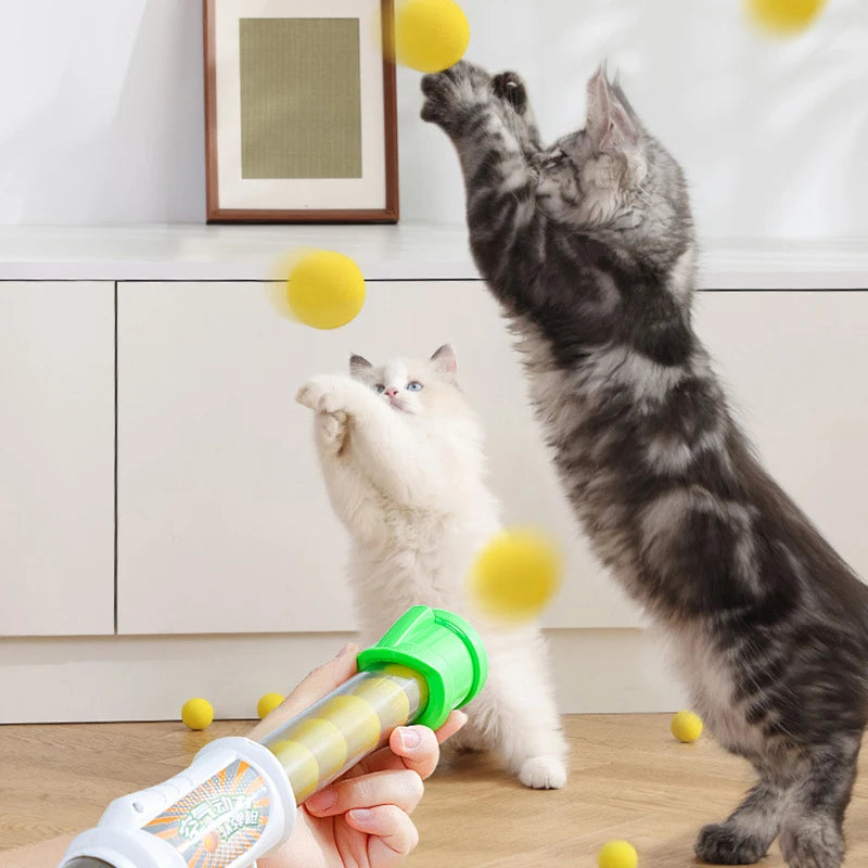 Kimpets Cat Toys With 9Pcs Soft Balls Air Aerodynam