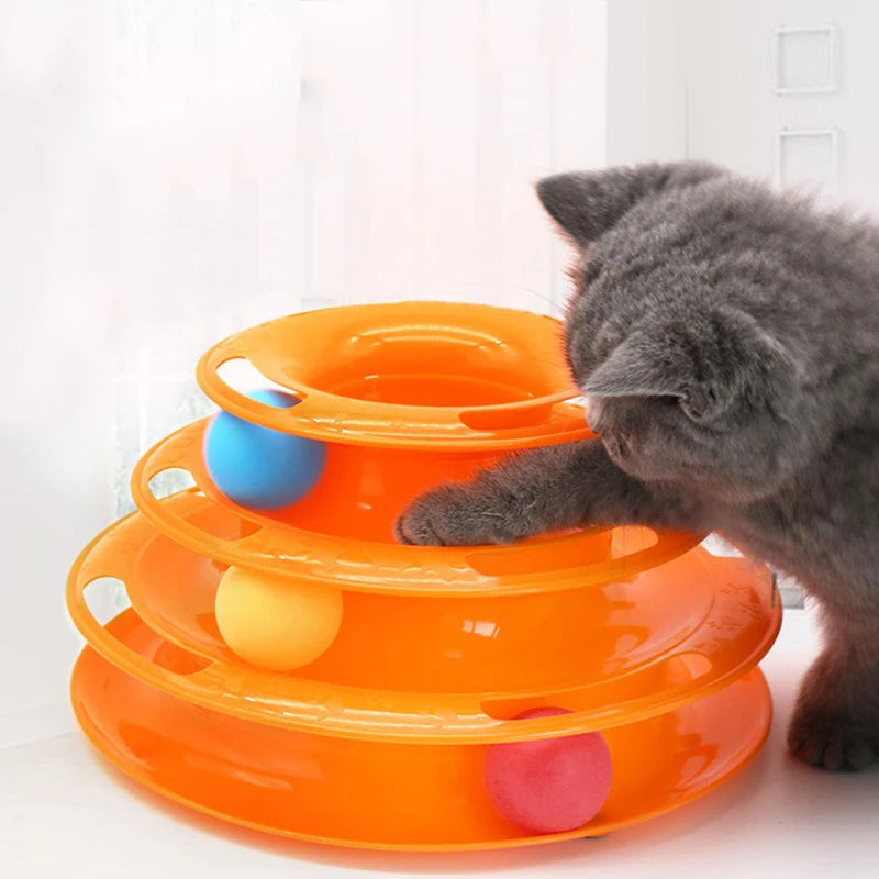 Pet cat toy Three-layer ball cat Turntable