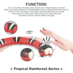 Snake Cat Teaser Indoor Play Kitten Toy USB Rechargeable